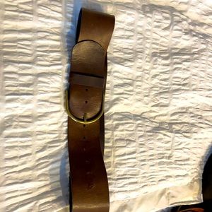 All leather brown belt 4 extra holes